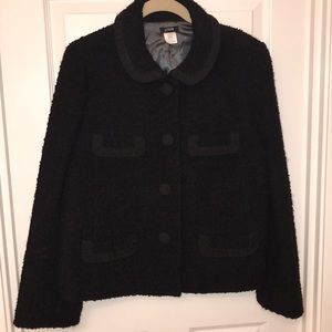 J. Crew black boucle blazer size 10